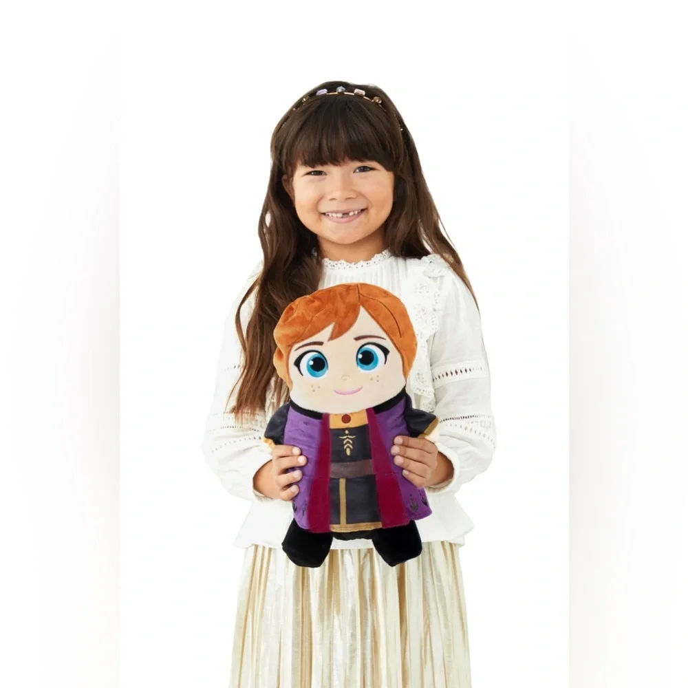Disney Frozen 2 Anna Purple Pink Plush toy Zip-Up Hoodie Cubcoats Girls Size 4 - Picture 2 of 7